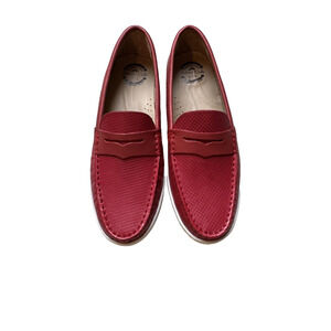 Driver Club USA Shoes Womens Size 5 Red Naples 2 Penny Loafer Leather Moccasin